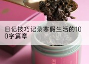 日记技巧记录寒假生活的100字篇章