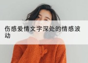 伤感爱情文字深处的情感波动