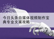 今日头条自媒体视频制作宝典专业文案攻略