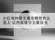 小红书种草文案攻略性价比至上-让内容吸引无数目光