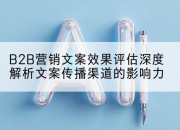 B2B营销文案效果评估深度解析文案传播渠道的影响力