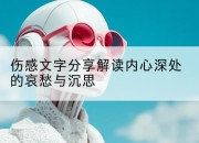 伤感文字分享解读内心深处的哀愁与沉思