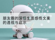 朋友圈的深悟生活感悟文案的透视与启示