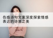 伤感诗句文案深度探索情感表达的诗意之美