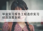 毕业实习报告工程造价实习经历深度剖析
