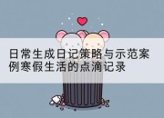 日常生成日记策略与示范案例寒假生活的点滴记录