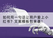 如何用一句话让用户爱上小红书？文案模板包来袭！